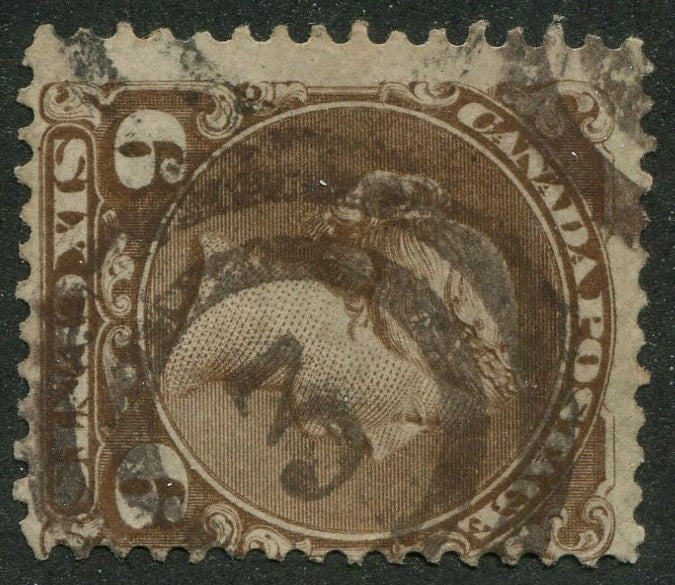 0027CA2604 - Canada #27 - 2-Ring Numeral Cancel '3'