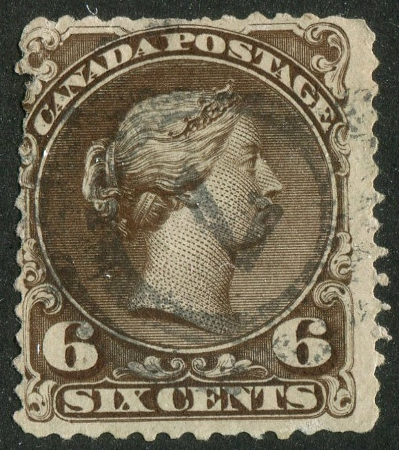 0027CA2604 - Canada #27 - 2-Ring Numeral Cancel '7'