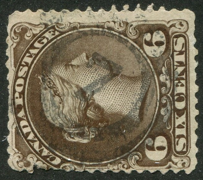0027CA2604 - Canada #27 - 2-Ring Numeral Cancel '7'