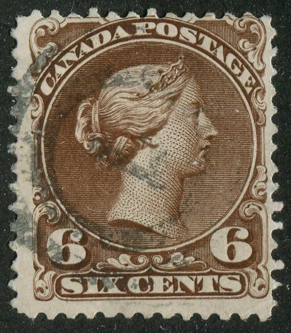 0027CA2411 - Canada #27 - 2-Ring Numeral Cancel &#39;7&#39;