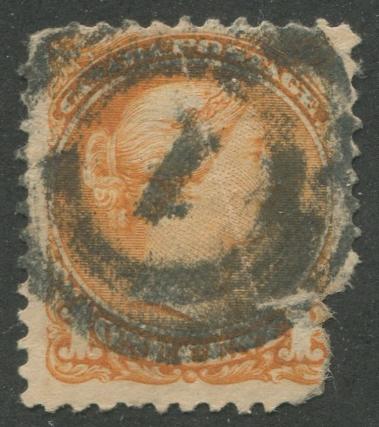 0035CA2311 - Canada #35a, 2-Ring Numeral Cancel &#39;1&#39;