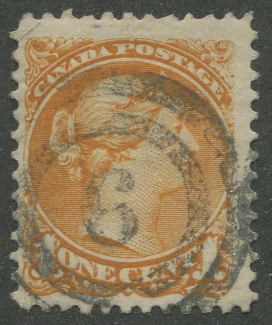 0035CA2311 - Canada #35a, 2-Ring Numeral Cancel &#39;6&#39;