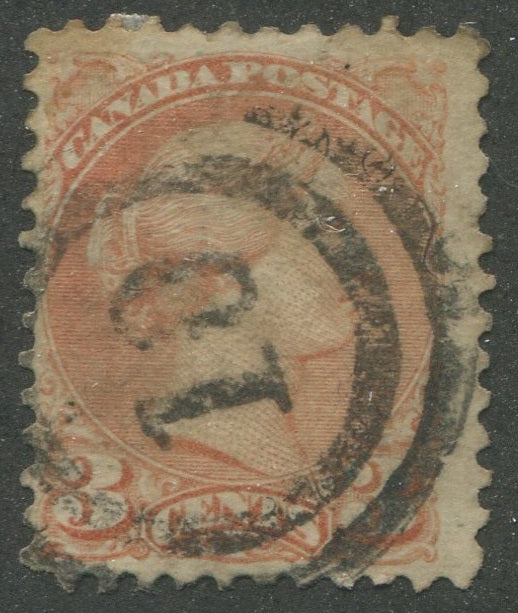 0037CA2311 - Canada #37, 2-Ring Numeral Cancel &#39;10&#39;