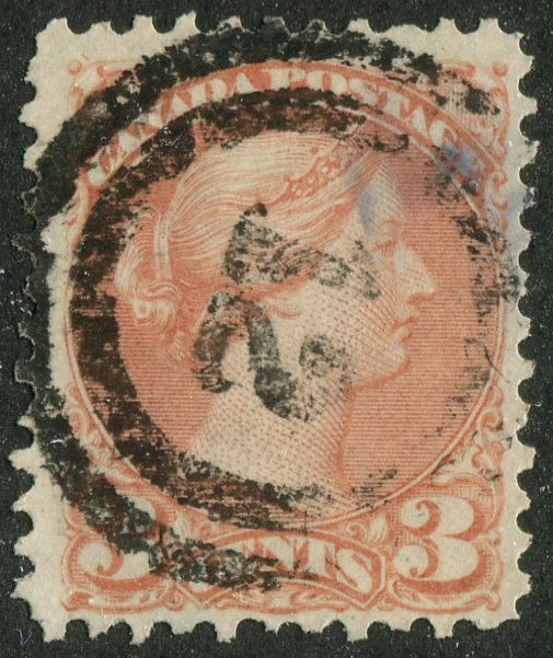 0037CA2604 - Canada #37 - 2-Ring Numeral Cancel '12'