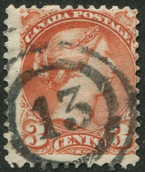 0037CA2604 - Canada #37 - 2-Ring Numeral Cancel '13'