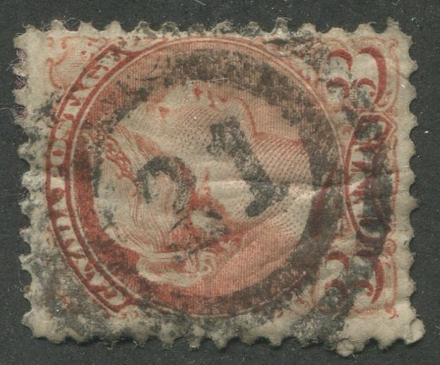 0037CA2311 - Canada #37, 2-Ring Numeral Cancel &#39;21&#39;