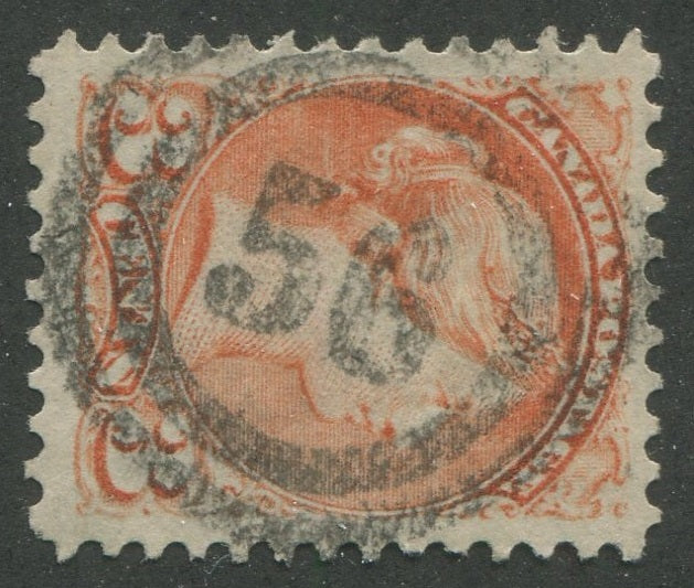 0037CA2312 - Canada #37, 2-Ring Numeral Cancel &#39;56&#39;