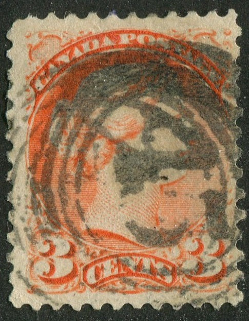 0037CA2604 - Canada #37 - 4-Ring Numeral Cancel '45'