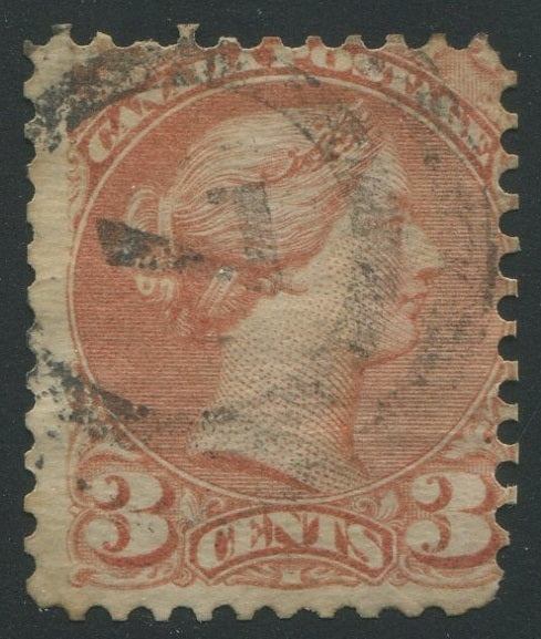 0037CA2403 - Canada #37d, 2-Ring Numeral Cancel &#39;7&#39;