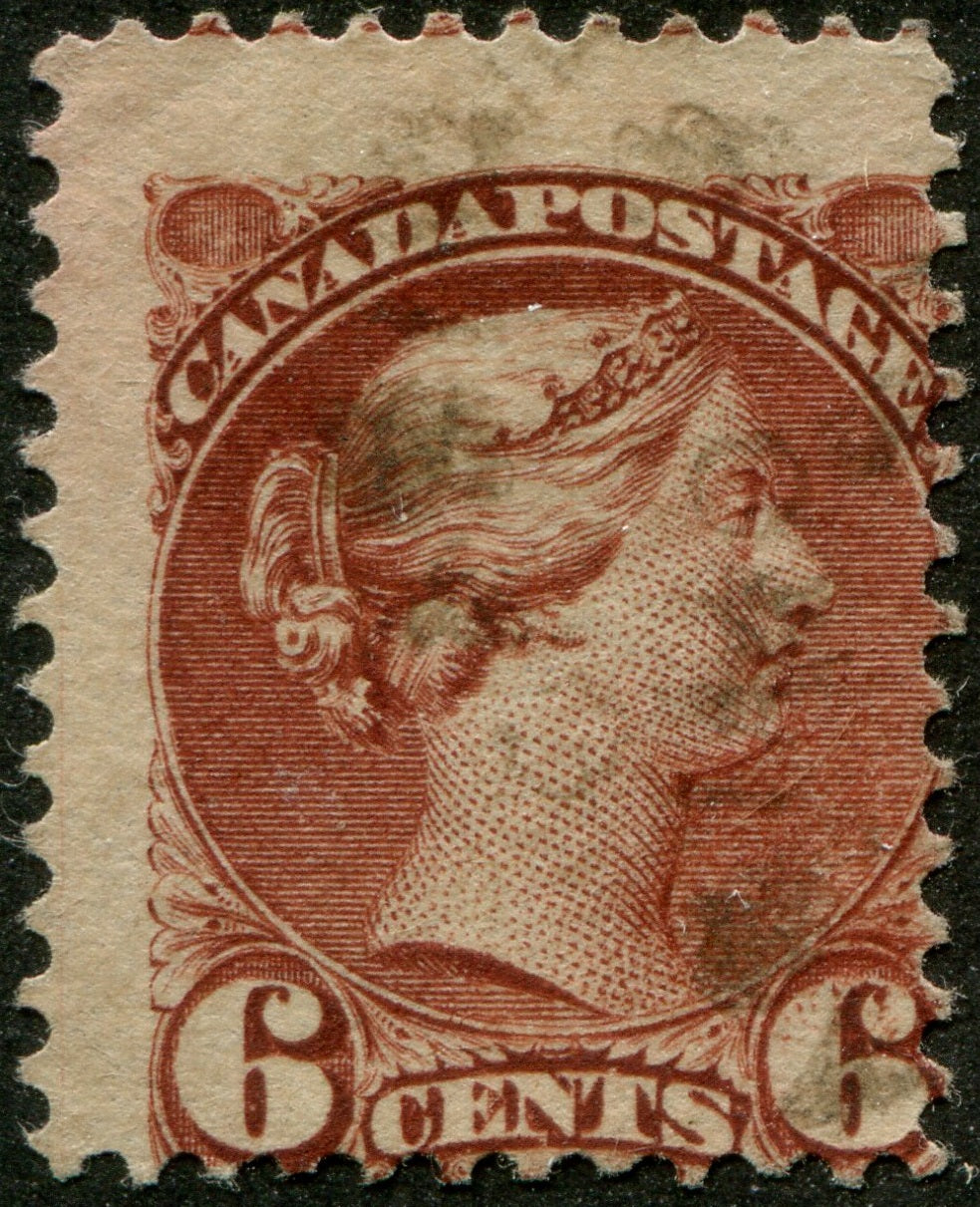 0043CA2509 - Canada #43c - Used 5c on 6c Lesser Re-entry