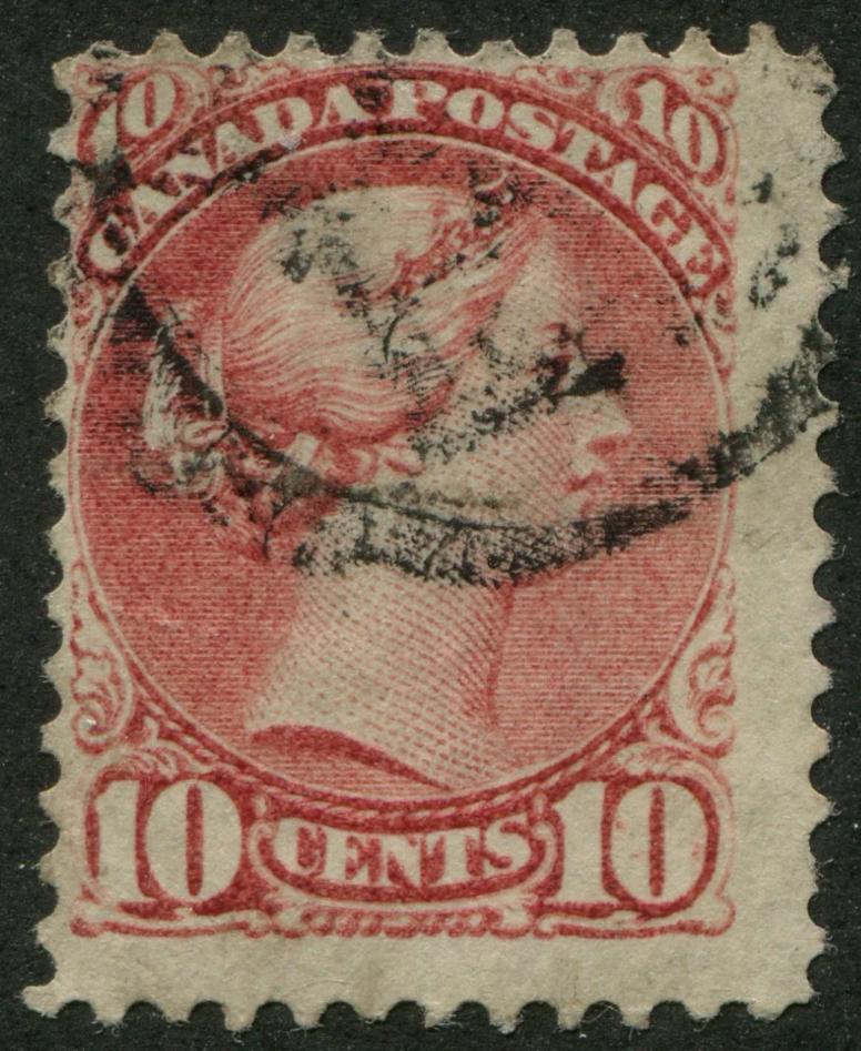 0045CA2308 - Canada #45v - Used Pitted &#39;0&#39; Variety