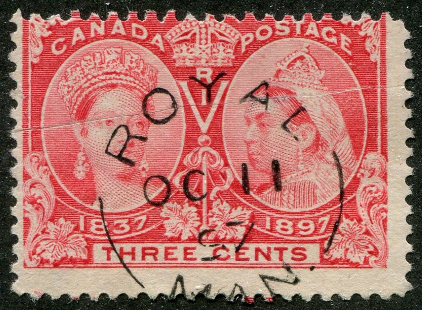 0053CA2604 - Canada #53, Pre-Printing Fold