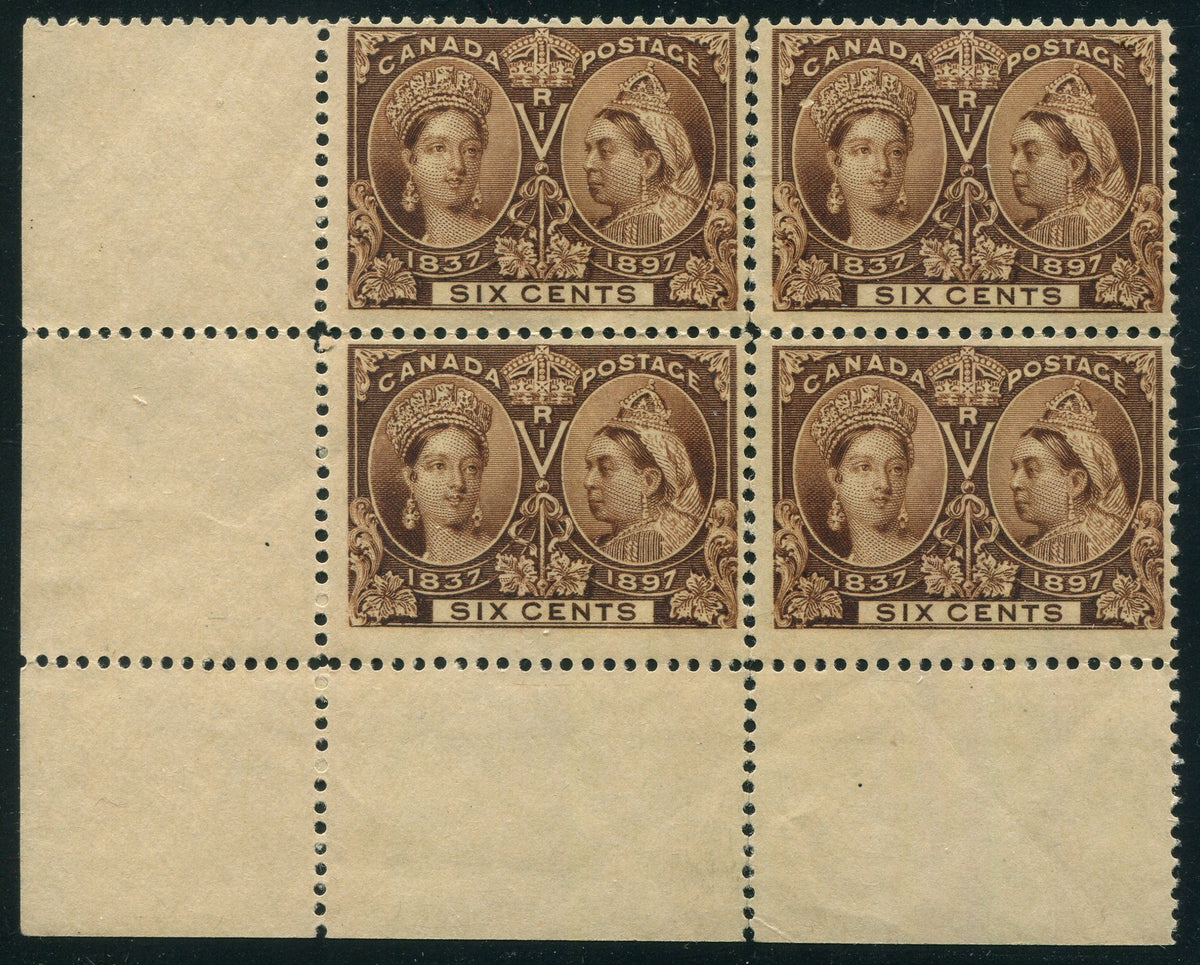 0055CA2508 - Canada #55 Corner Block of 4