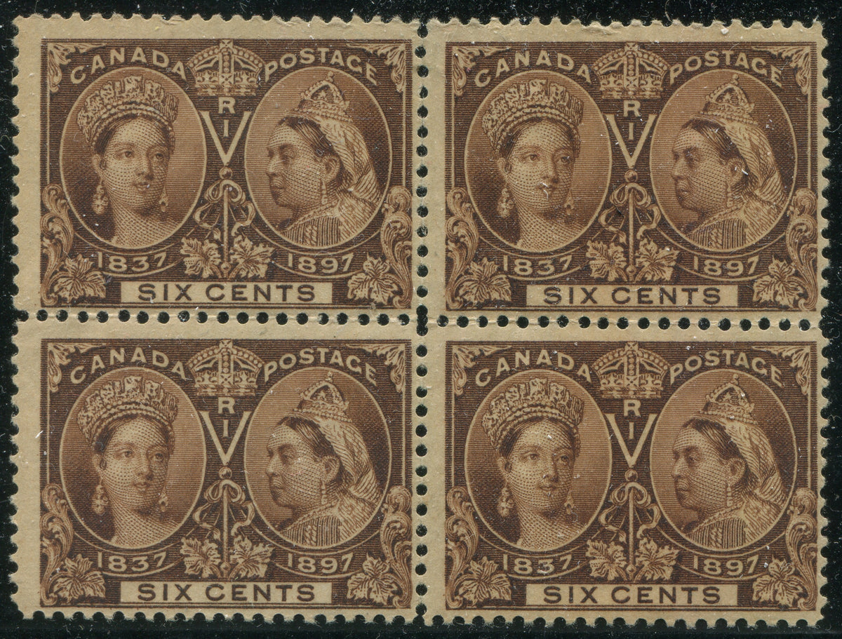0055CA2505 - Canada #55, 55i - Mint Re-Entry Block of 4
