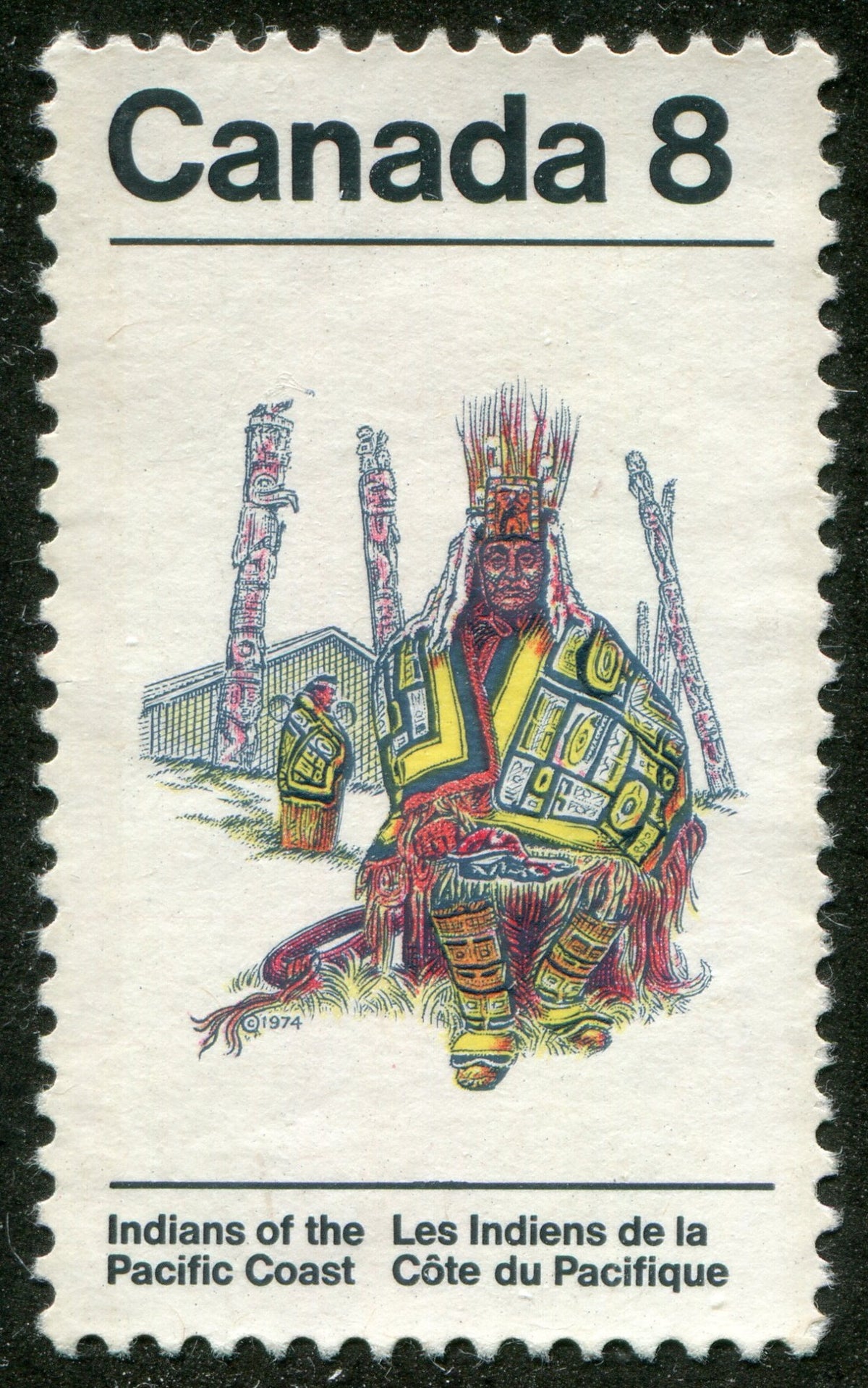 0572CA2510 - Canada #572ii - Used &#39;Missing Bird on Totem&#39; Variety
