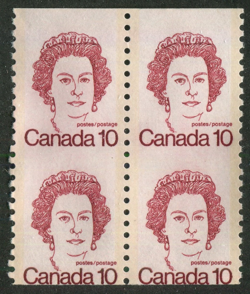 0605CA2609 - Canada #605v - Mint Imperf Block of 4