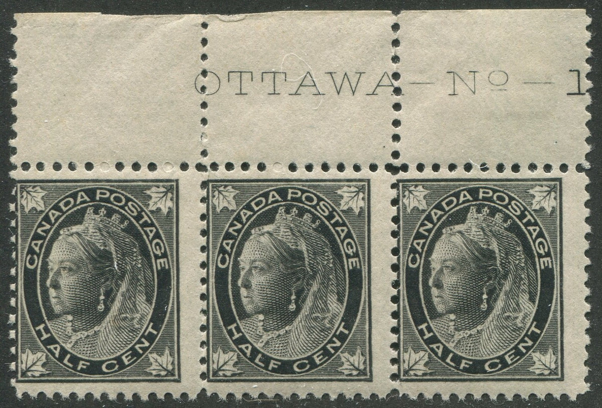 0066CA2603 - Canada #66 Plate Strip of 3