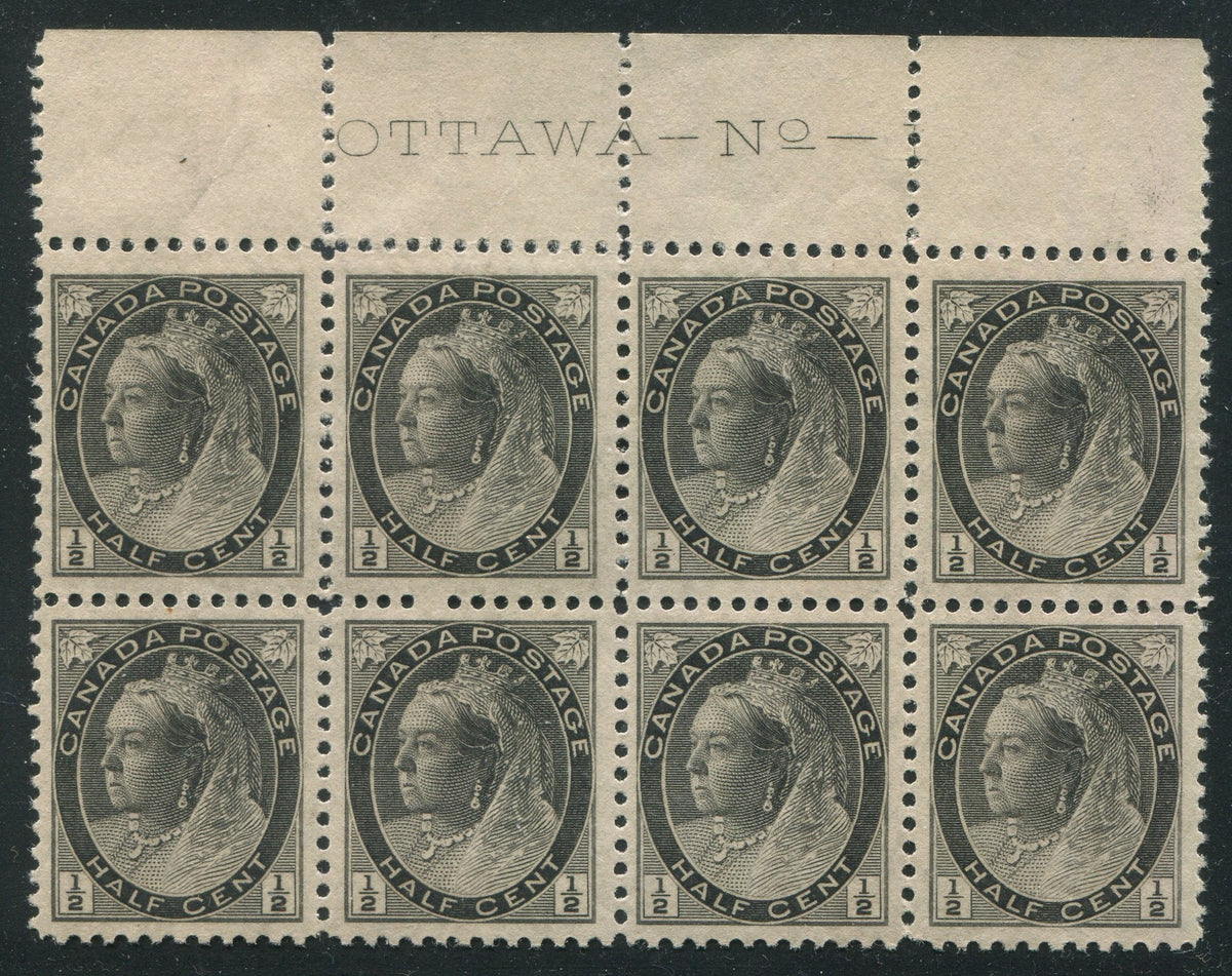0074CA2603 - Canada #74 Plate Block of 8