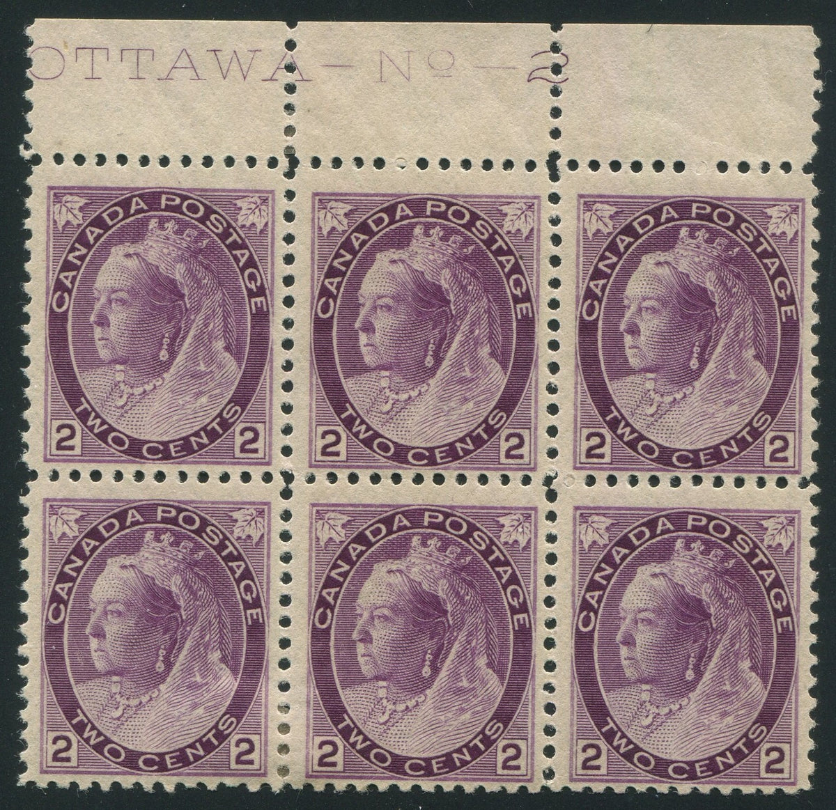 0076CA2603 - Canada #76 Plate Block of 6