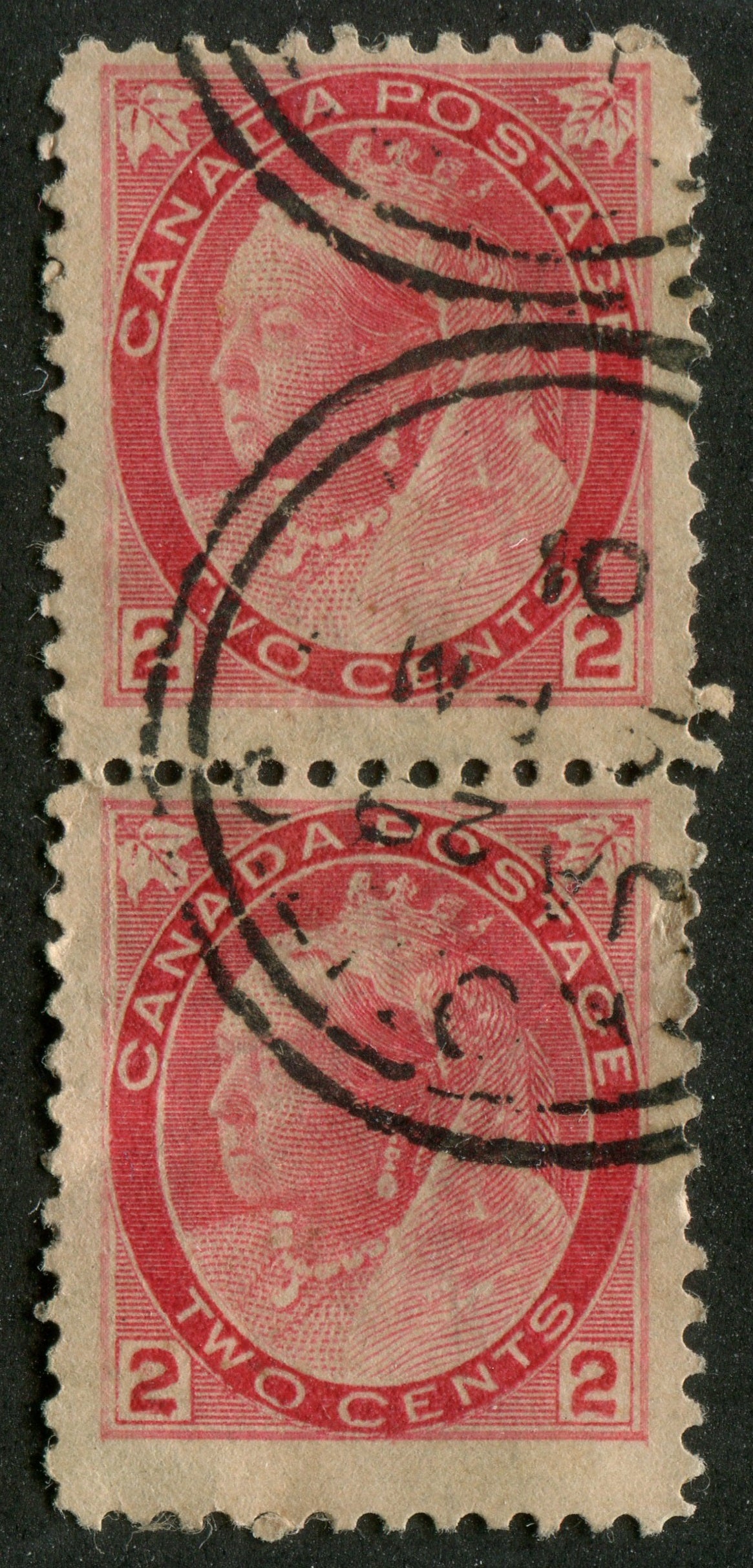 0077CA2306 - Canada #77 - Used Pair, Major Re-Entry