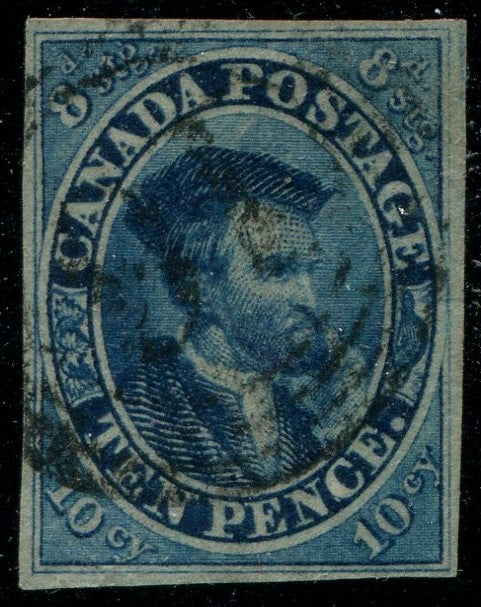 0007CA2407 - Canada #7 - 4-Ring Numeral Cancel &#39;16&#39;