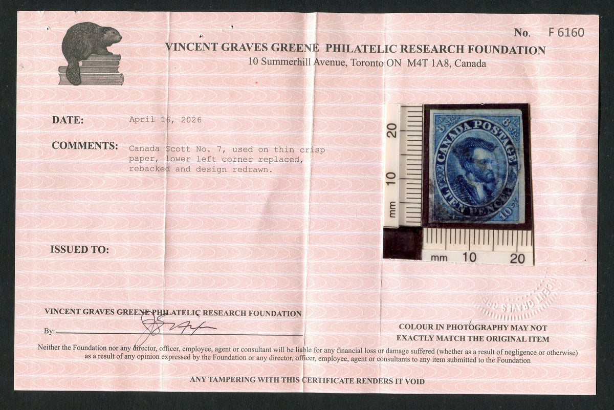 0007CA2607 - Canada #7, w/Certificates