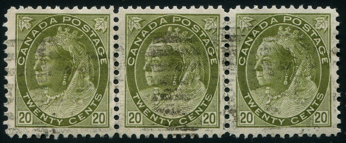 0084CA2406 - Canada #84 Strip of 3