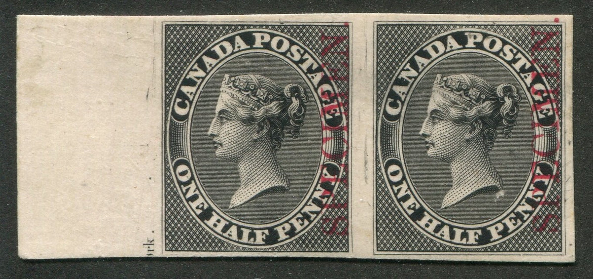 0008CA2509 - Canada #8TCii - Trial Colour Plate Proof Pair