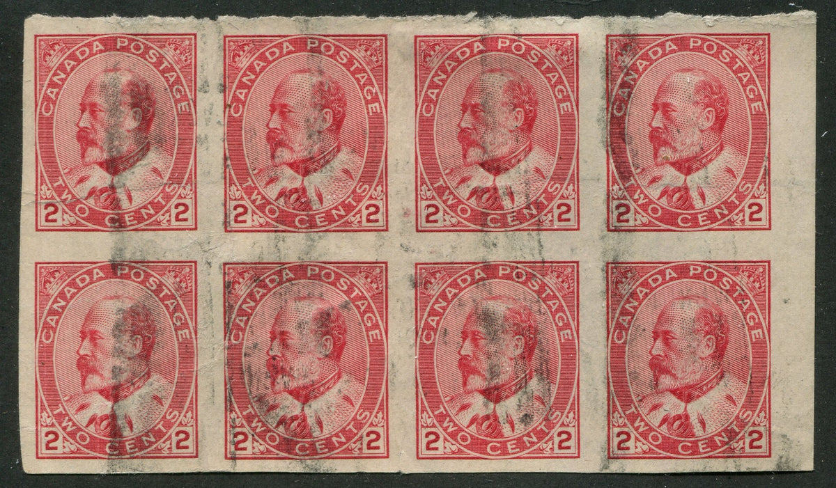 0090CA2411 - Canada #90A  -  Imperf Block of 8