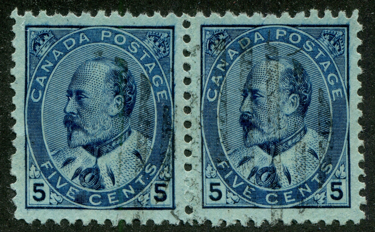 0091CA2506 - Canada #91 - Used Pair,  &#39;Portcullis&#39; Retouch &amp; Misplaced Entries