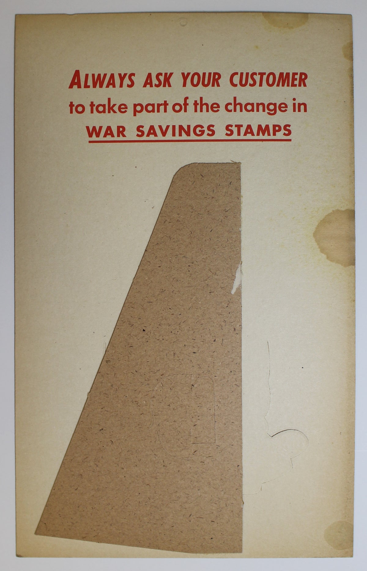 0000WS2602 - World War II - War Savings Stamp Counter Poster, MINT