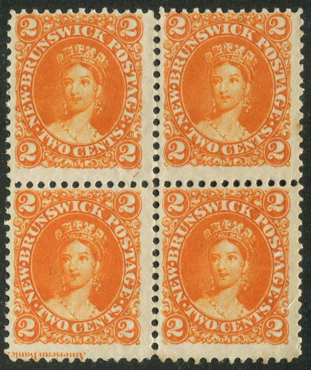 0007NB2511 - New Brunswick #7 - Mint Block of 4