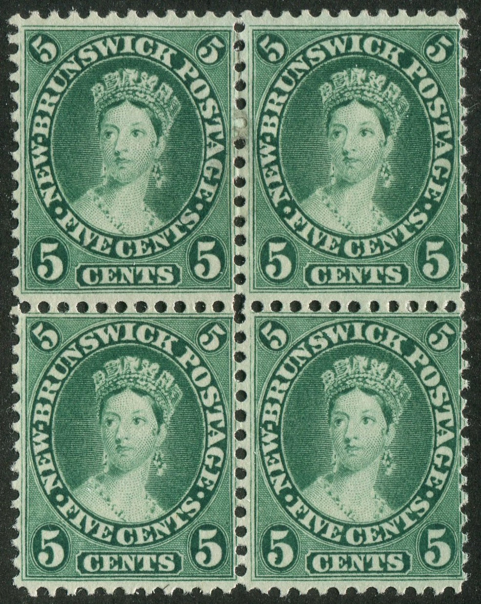 0008NB2507 - New Brunswick #8a - Mint Block of 4