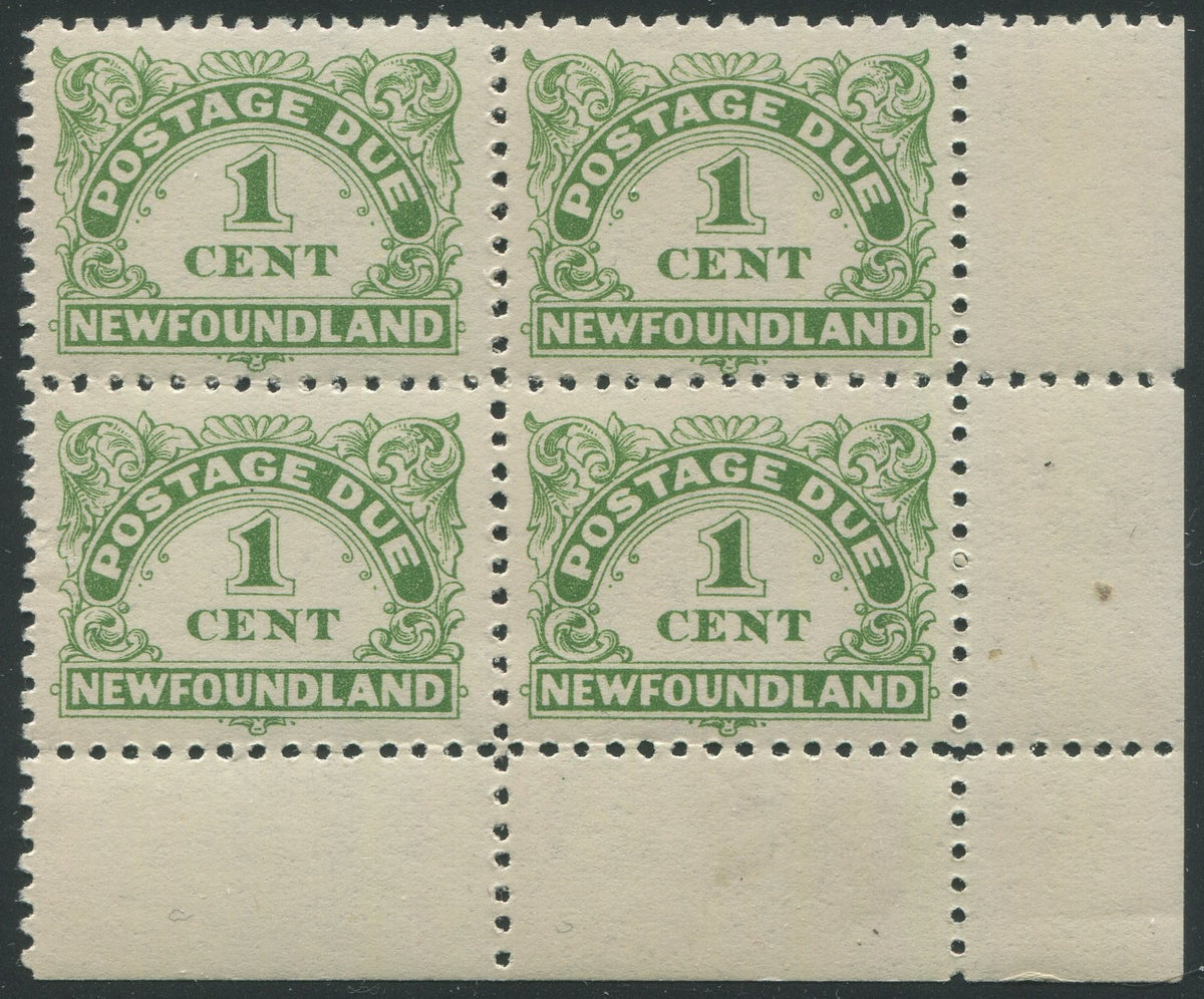 0290NF2307 - Newfoundland J1a - Mint Corner Block of 4