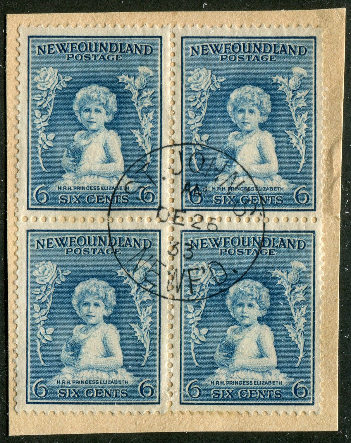 0192NF2608 - Newfoundland #192 - Used Block of 4