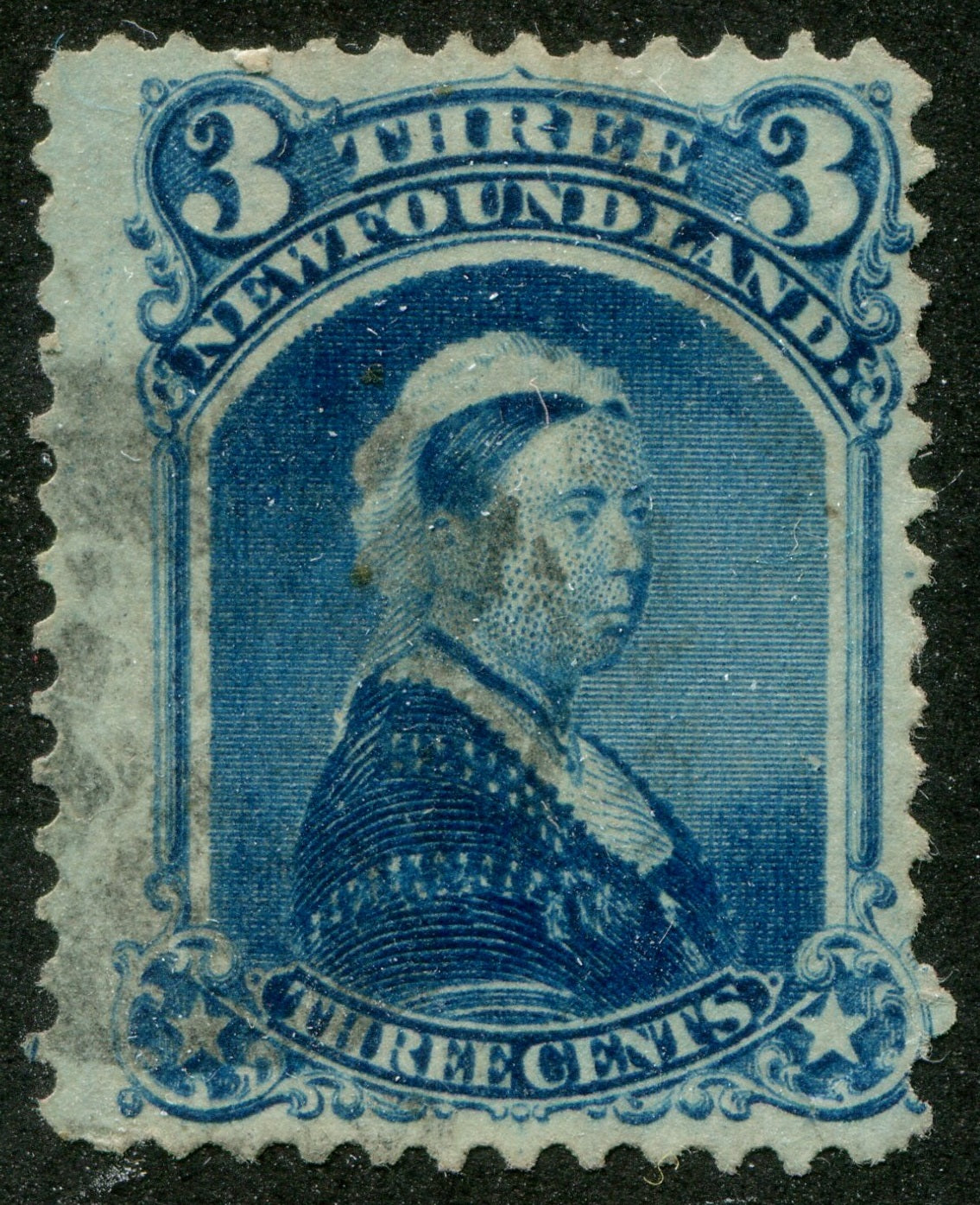 0034NF2608 - Newfoundland #34ii - Used 'Tumbling Stones' Variety