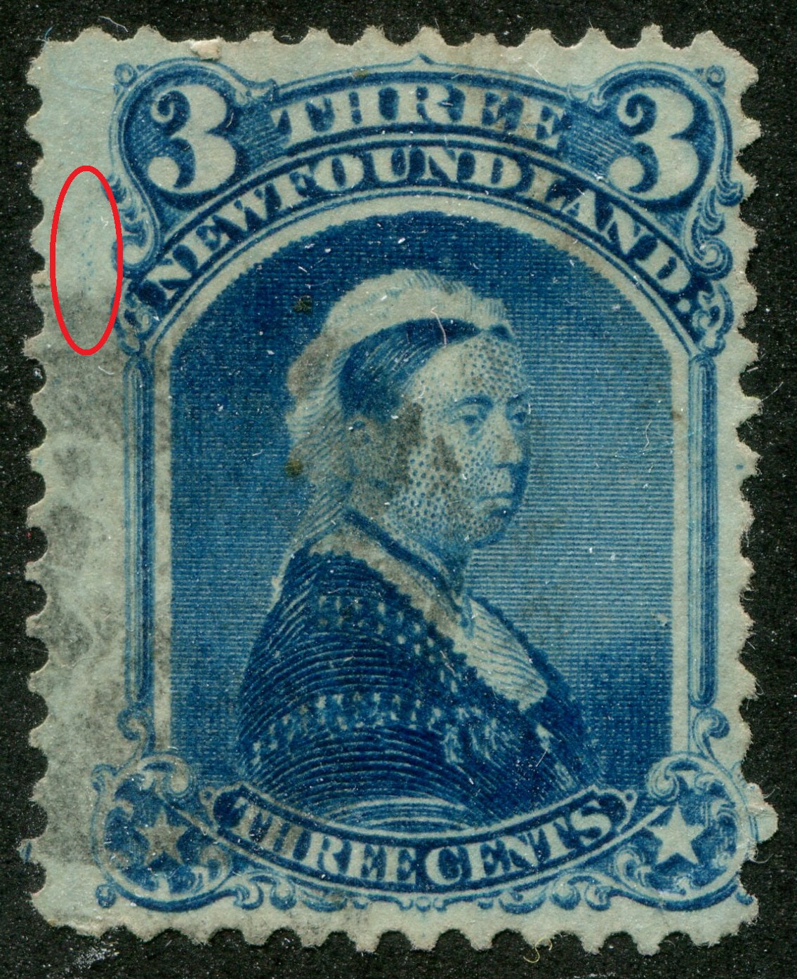 0034NF2608 - Newfoundland #34ii - Used 'Tumbling Stones' Variety