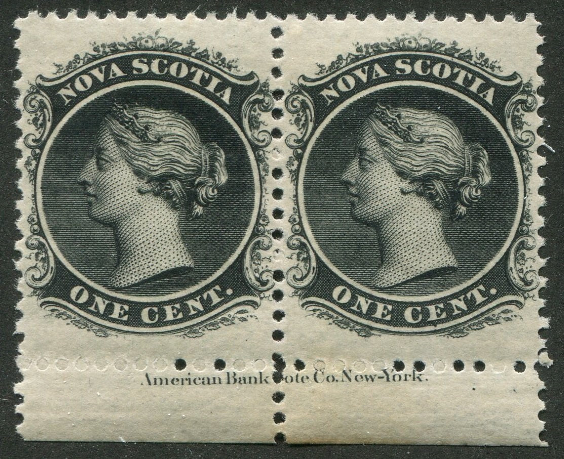 0008NS2502 - Nova Scotia #8 - Mint Inscription Pair