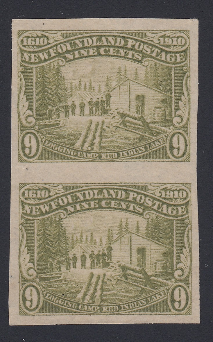 0100NF1712 - Newfoundland #100a - Mint Imperf Pair