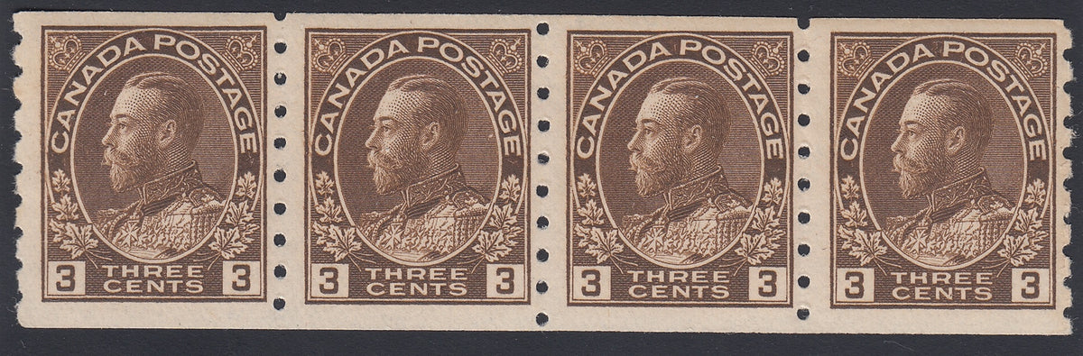 0129CA1805 - Canada #129 Mint Coil Strip of 4