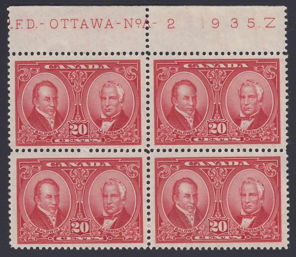 0148CA1805 - Canada #148 Plate Block of 4