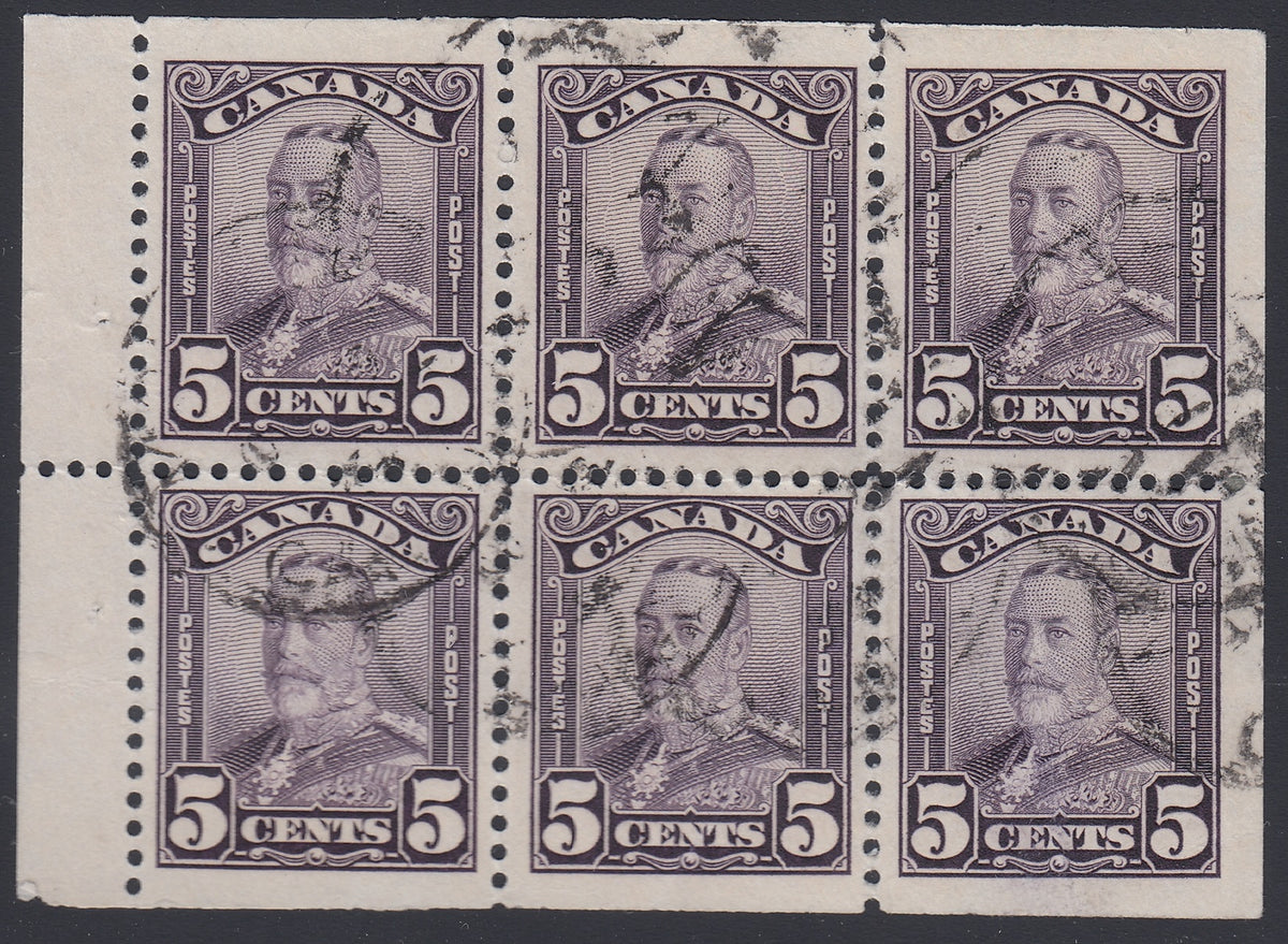 0153CA1801 - Canada #153a Used Booklet Pane