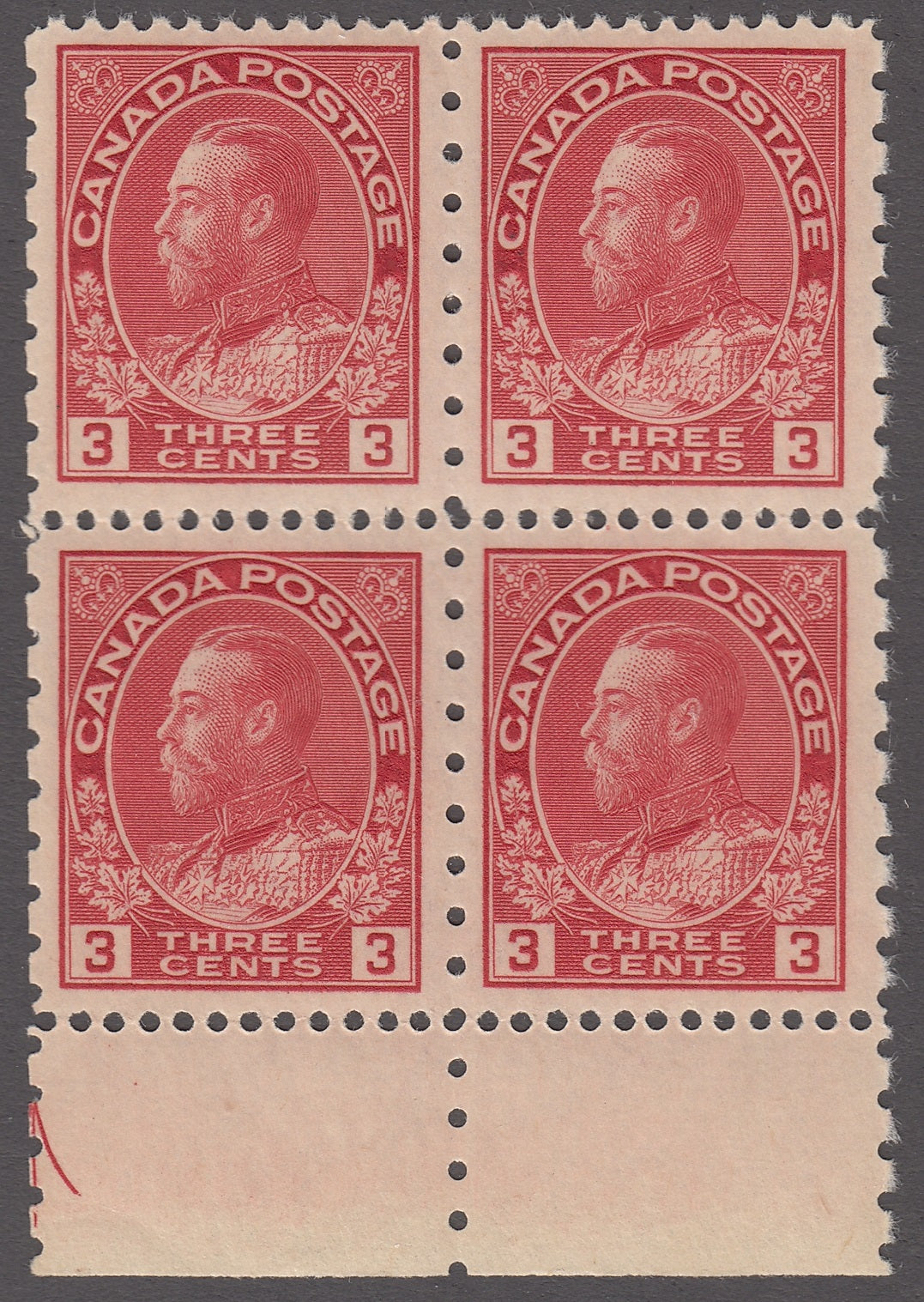 0184CA1801 - Canada #184 Block of 4