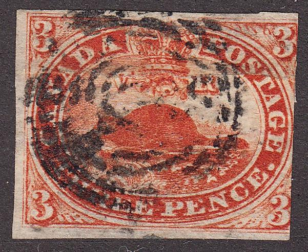 0004CA1708 - Canada #4vii - Used Major Re-Entry - Deveney Stamps Ltd. Canadian Stamps