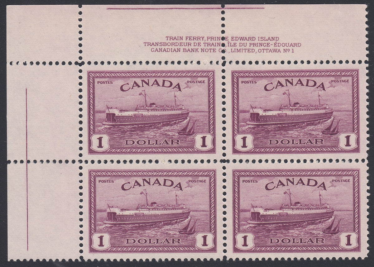 0273CA1808 - Canada #273 Plate Block of 4