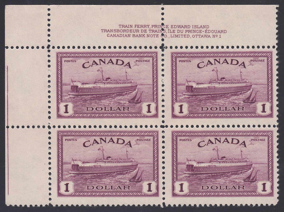 0273CA1807 - Canada #273 Plate Block of 4