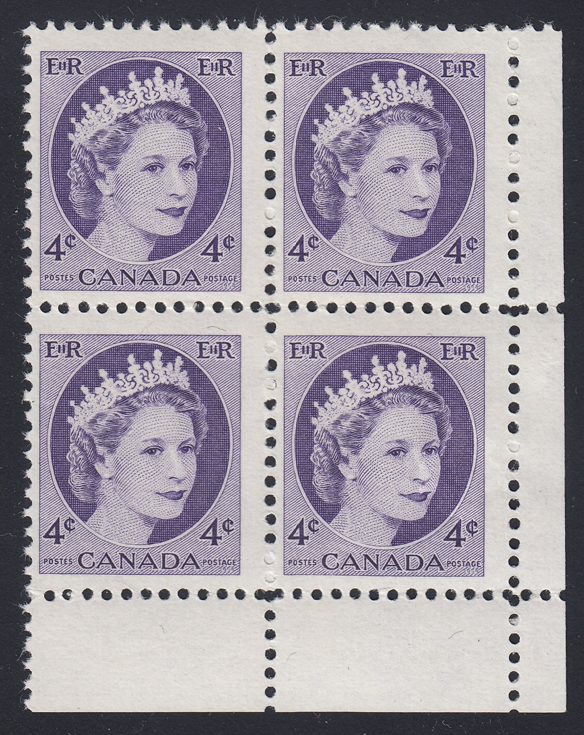 0340CA1801 - Canada #340iii - Mint Corner Block of 4