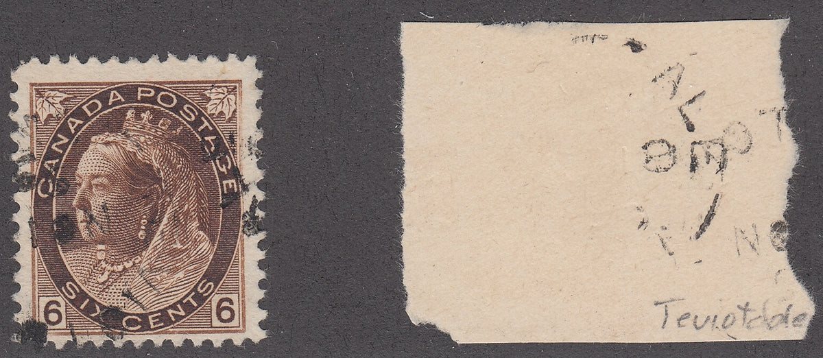 0080CA2101 - Canada #80 w/ piece of cover