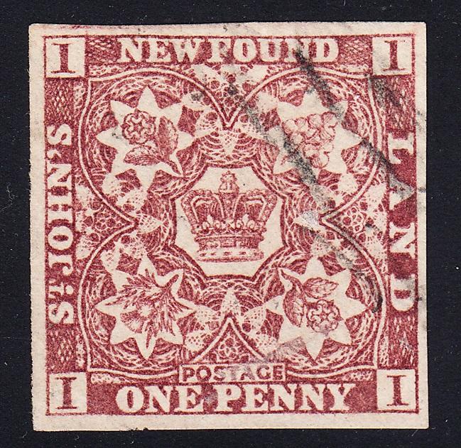 0001NF1708 - Newfoundland #1 - Used - Deveney Stamps Ltd. Canadian Stamps