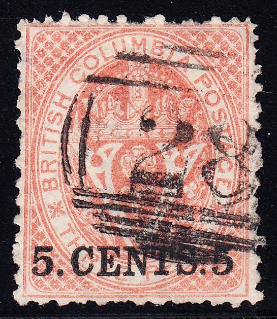 0014BC1707 - British Columbia #14 - Used Numeral Cancel &#39;28&#39;